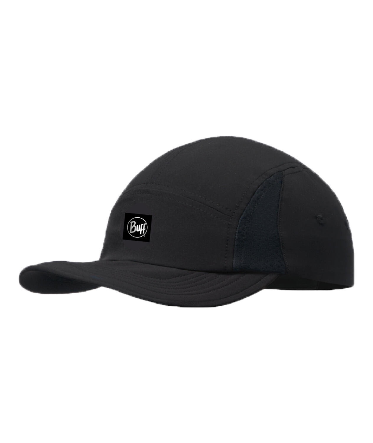 Czapka z daszkiem biegowa unisex Buff 5 Panels Black ochrona UV