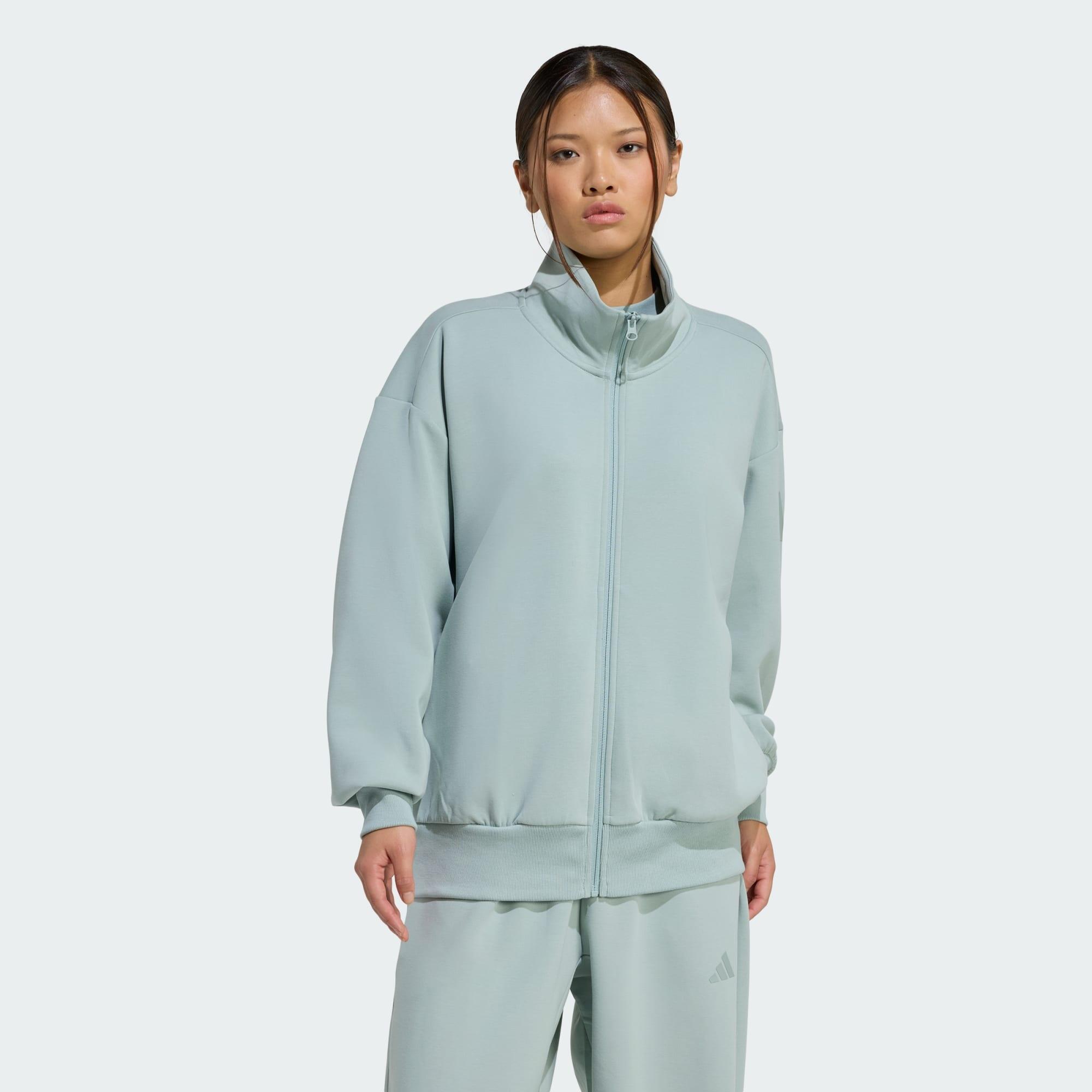 Luźna bluza Soft Lux z suwakiem na całej długości