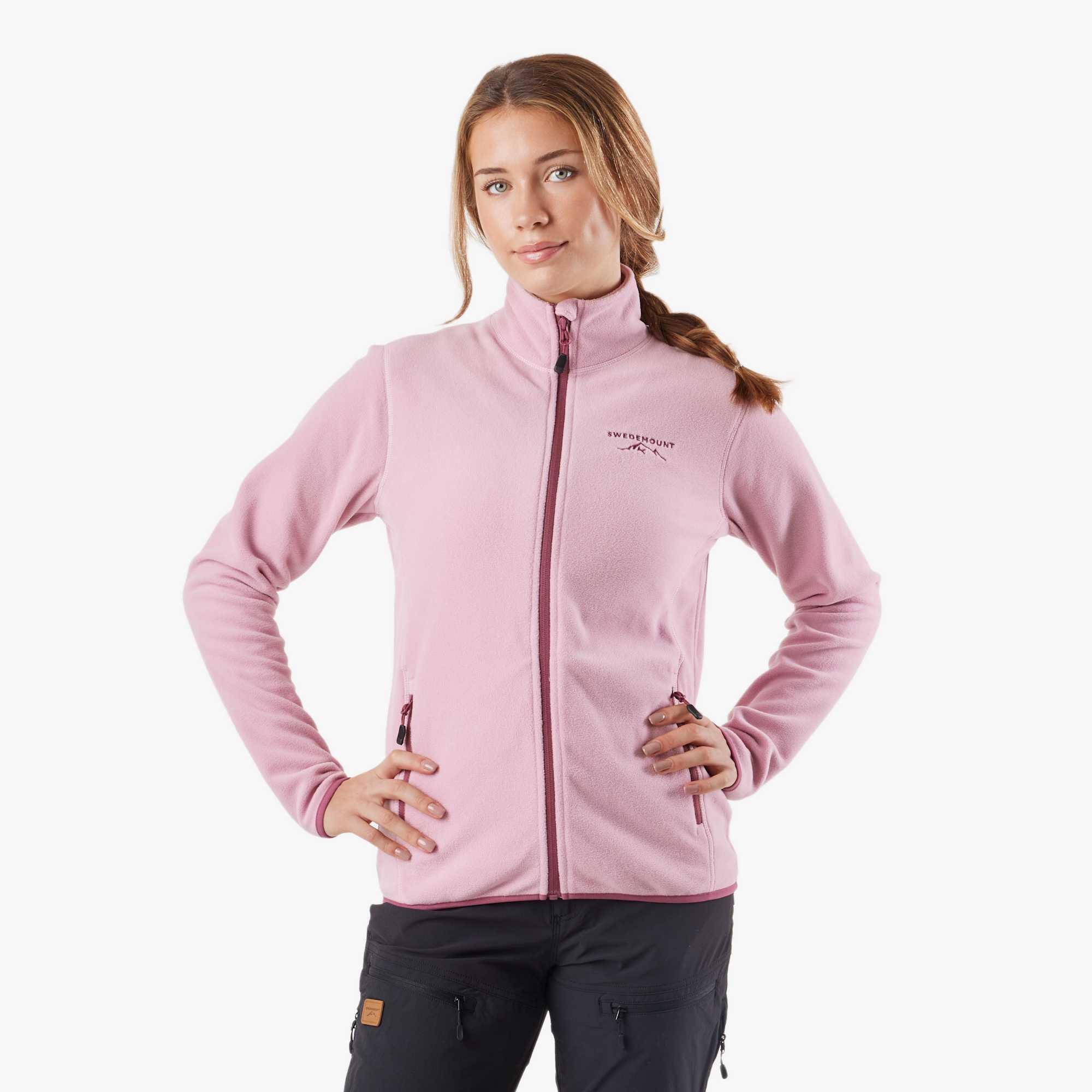 Bluza Polarowa Rozpinana Wędrówki Kobieta Stryn Elastyczny W Cztery Strony