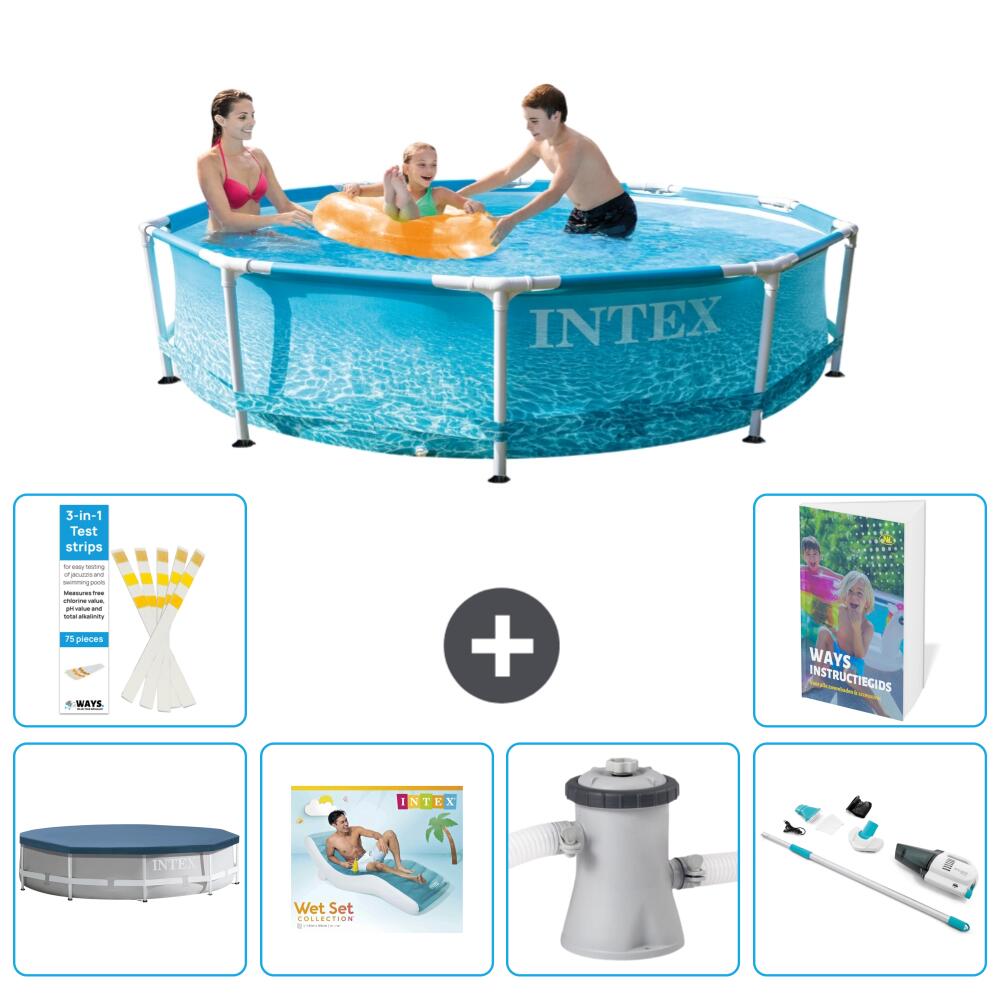 INTEX Basen ze stelażem Okrągły - 305x76 cm - 7-częściowy S62