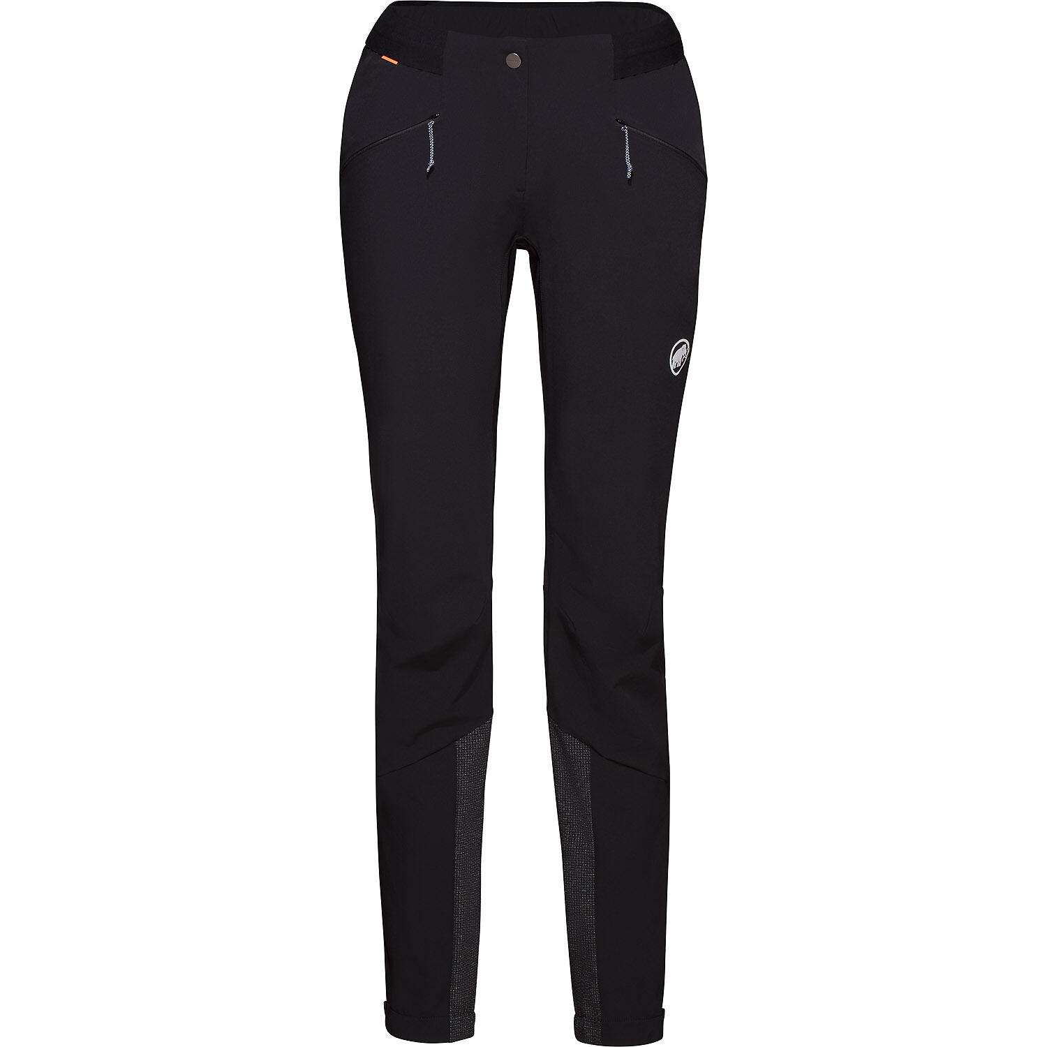 Spodnie softshell damskie Mammut Aenergy, czarne, hybrydowe, oddychające