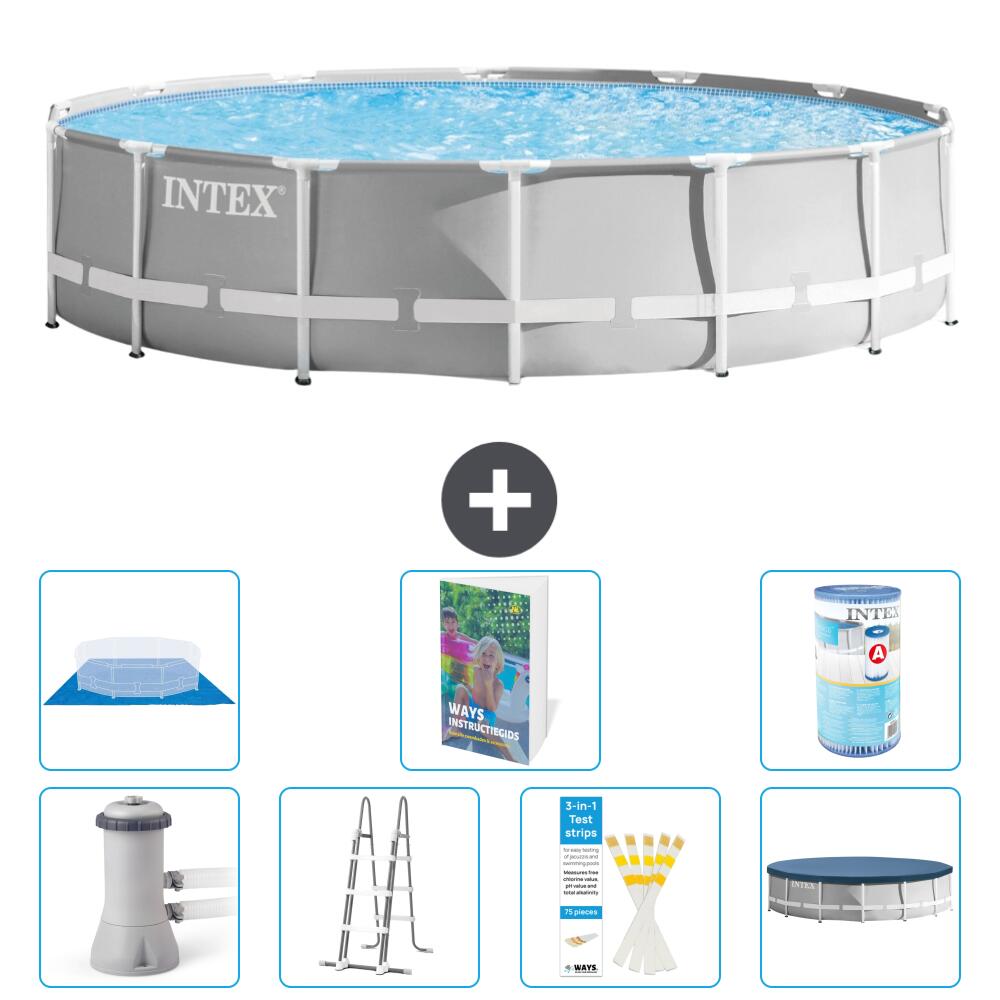 INTEX Basen Prism Frame Okrągły - 427x107 cm - 8-częściowy S594
