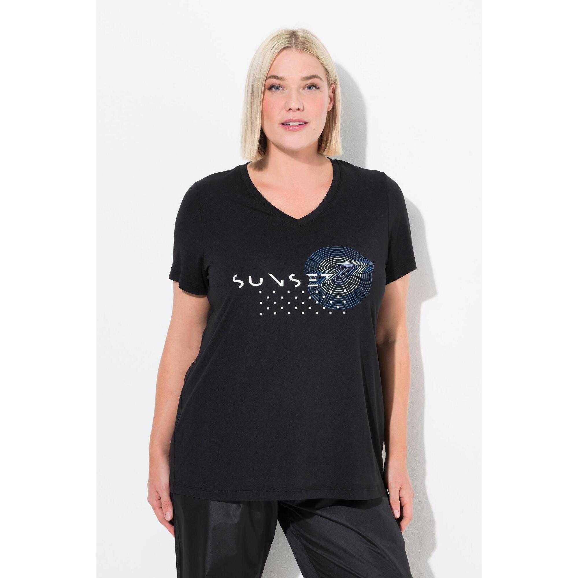 Damskie Bluzka funkcyjna szybkoschnąca dekolt w serek rękaw 1/2