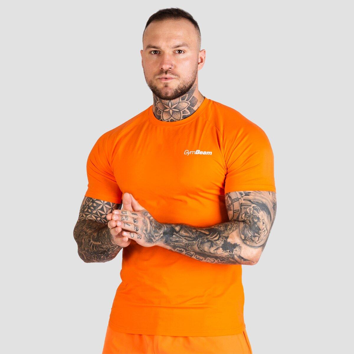 Koszulka męska fitness slim pomarańczowa TRN
