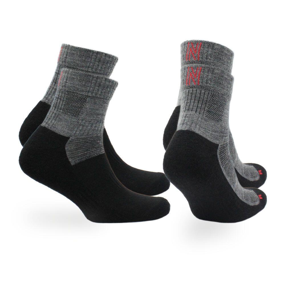 2 Pary - Skarpety Trekkingowe 60% Merino - Przeciw Pęcherzom Leonardo QTR