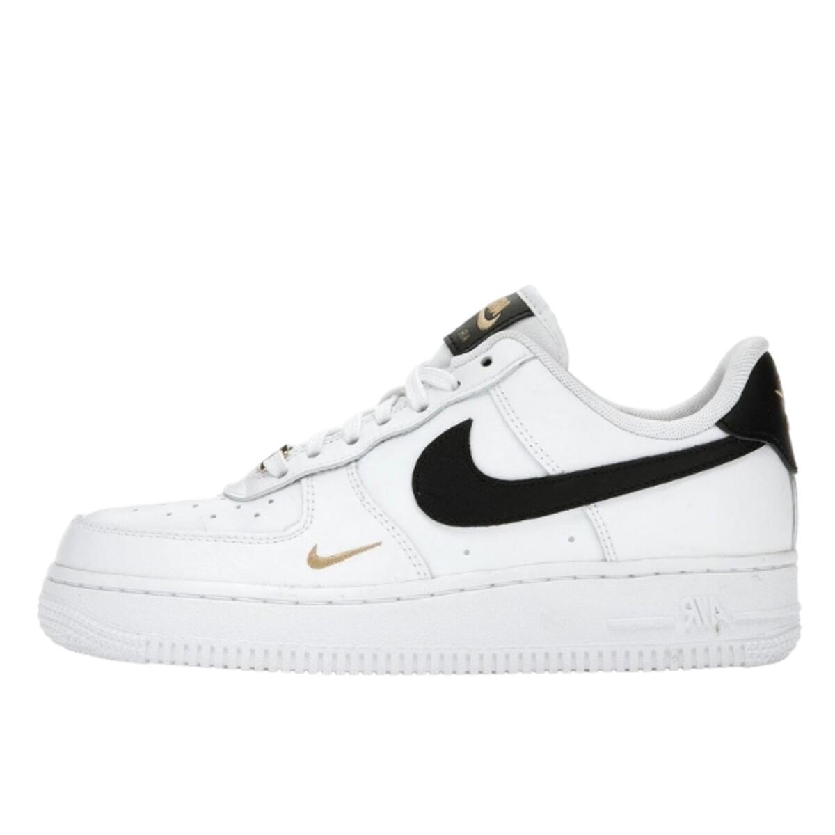 Nike Air Force 1 Low '07 Essential White Black Gold Mini Swoosh