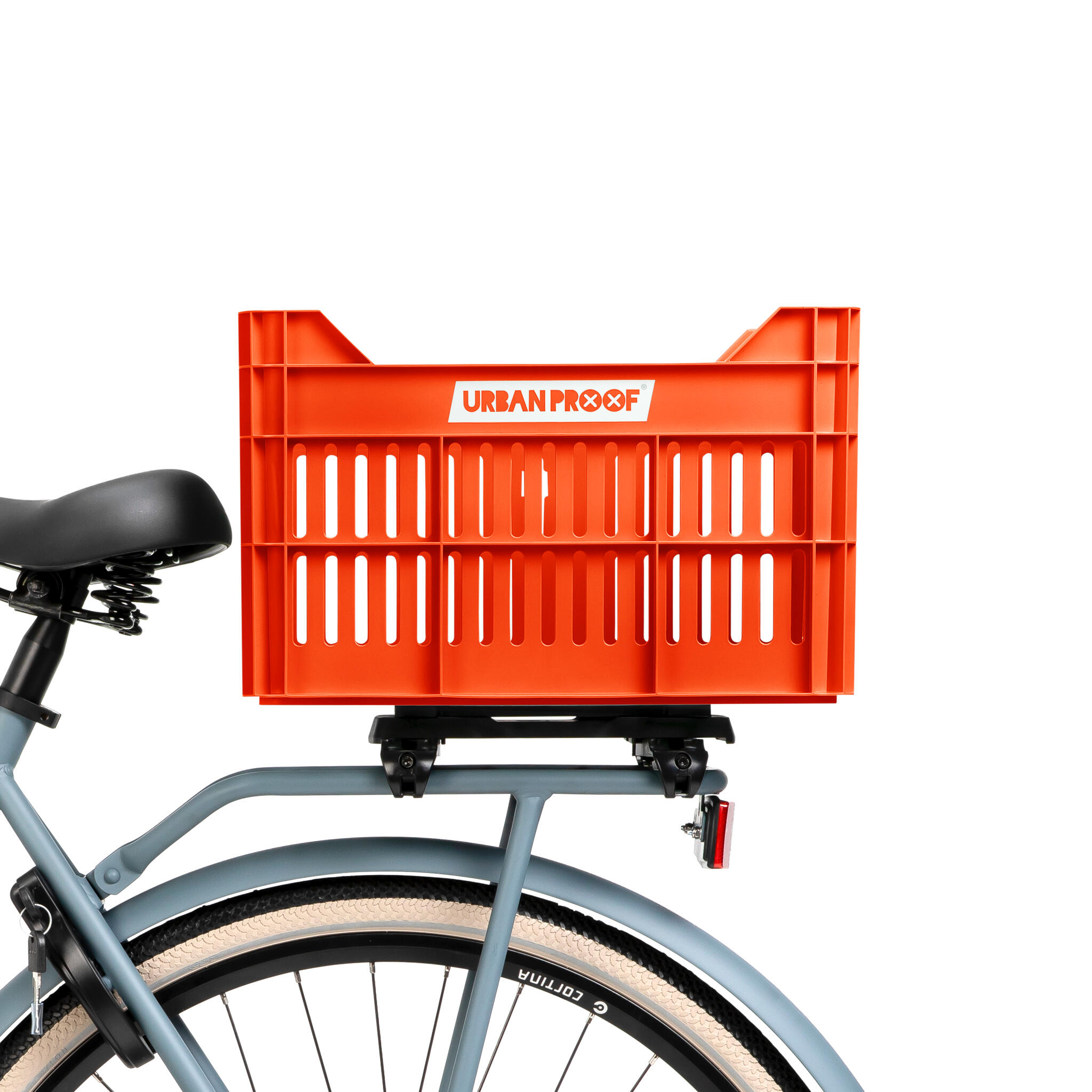 Skrzynka rowerowa UrbanProof 30L z recyklingu pomarańczowa