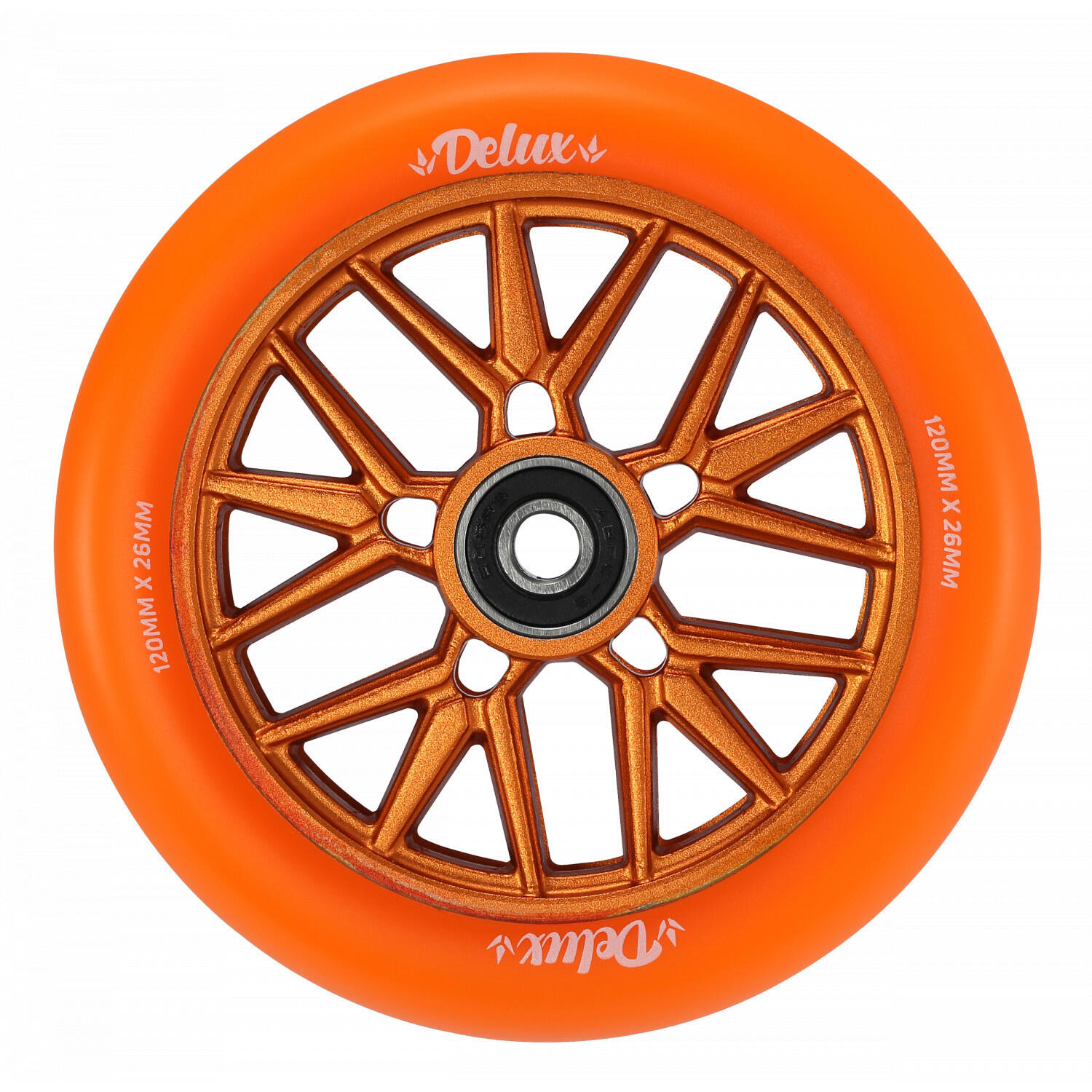 Koła do hulajnogi - 120 mm - Delux - Pomarańczowe/Pomarańczowe - Blunt Scooters