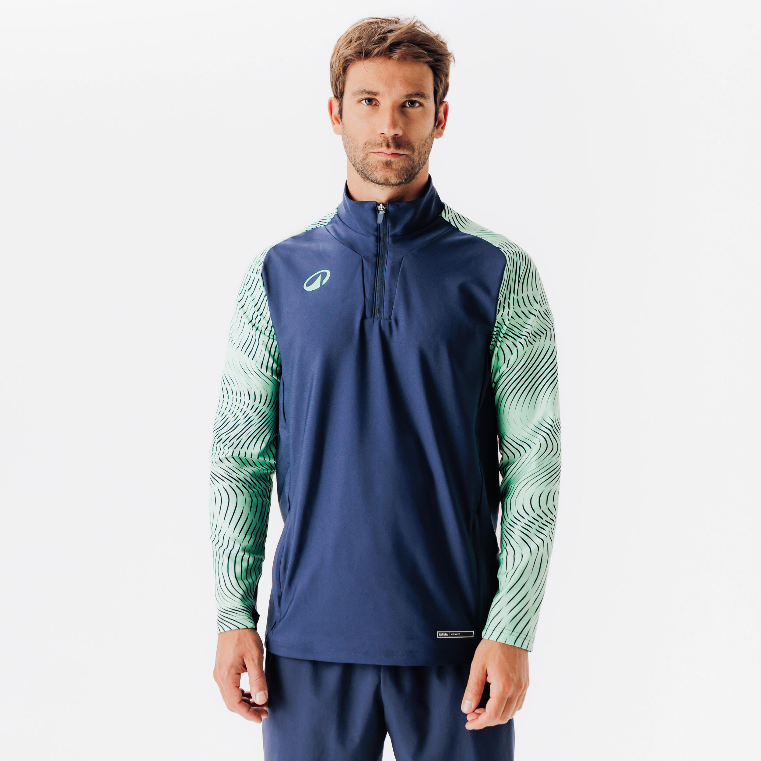 Bluza piłkarska Kipsta Viralto Wavy Club na krótki suwak