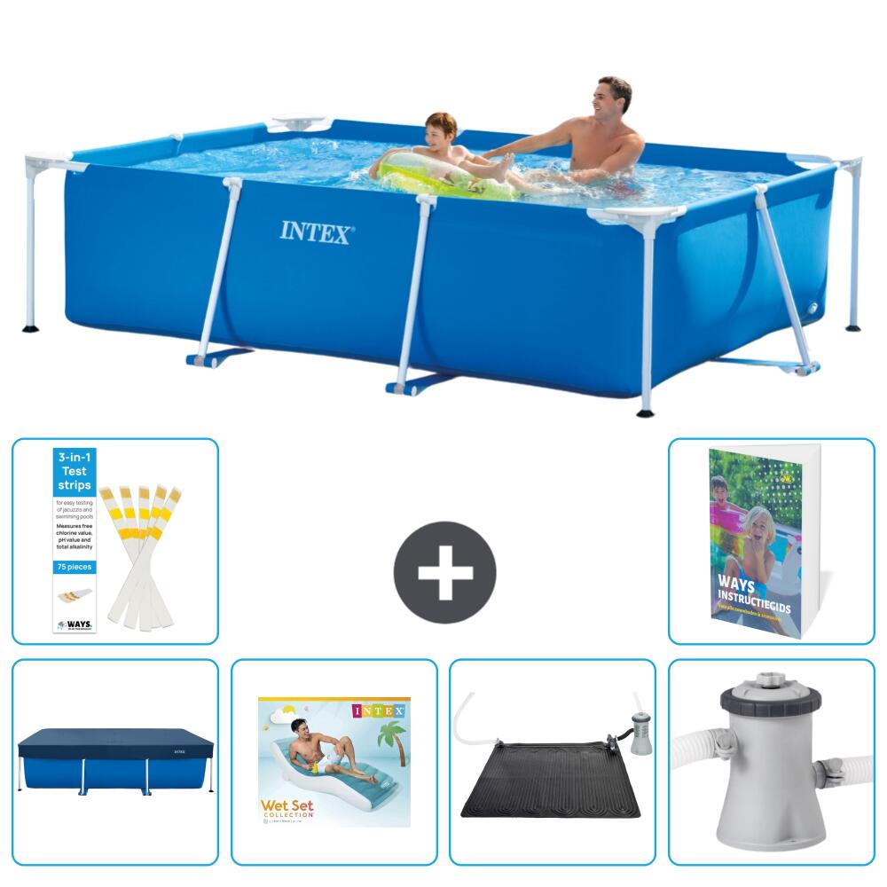 INTEX Basen ze stelażem Prostokątny - 260x160x65 cm - 7-częściowy S45