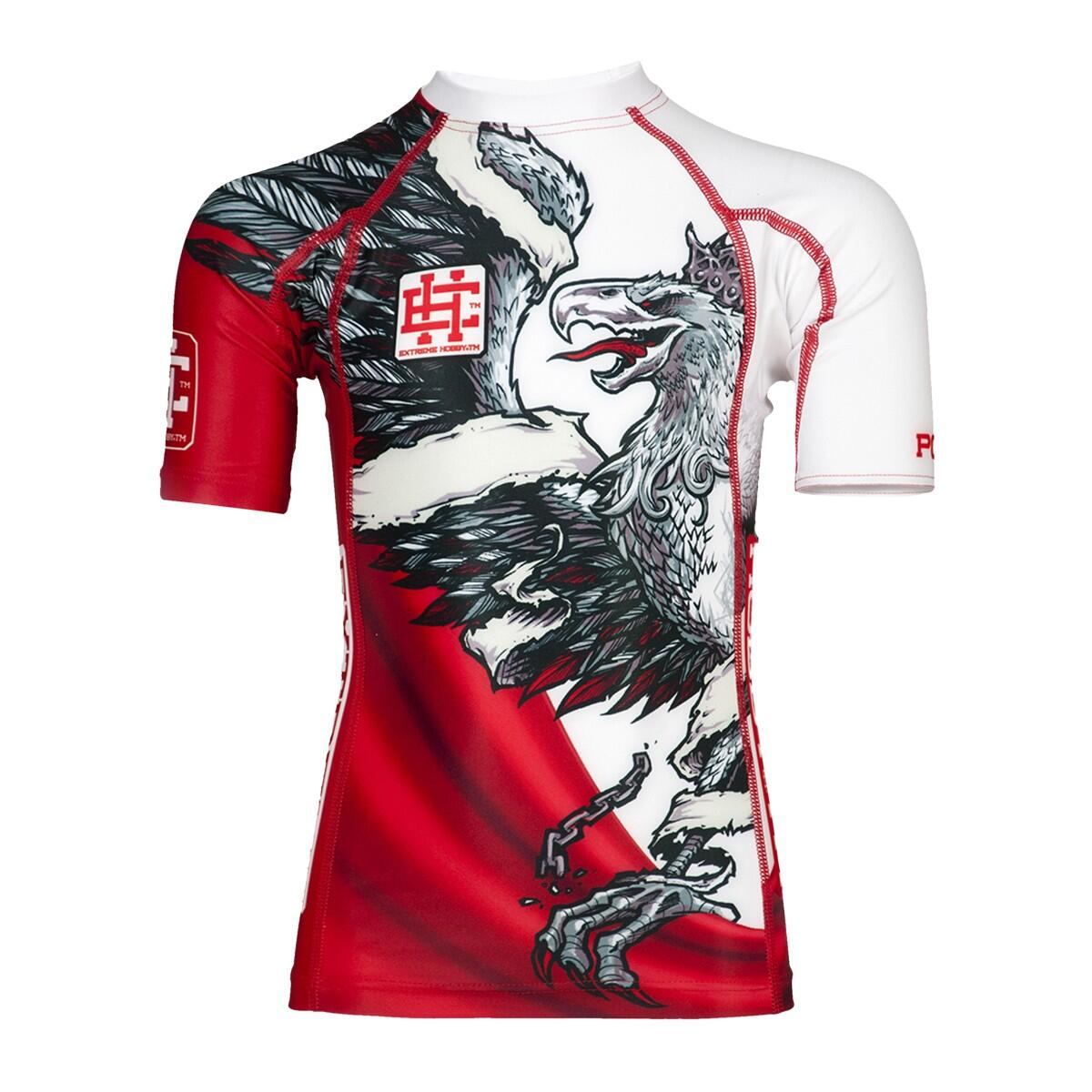 Rashguard dla dzieci do MMA z krótkim rękawem EXTREME HOBBY POLISH EAGLE
