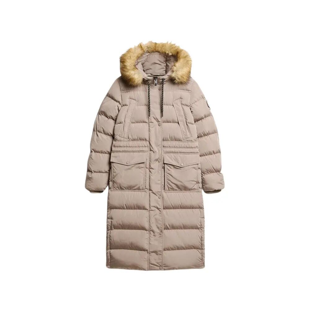Długi płaszcz z sztucznego futra dla kobiet Superdry Everest