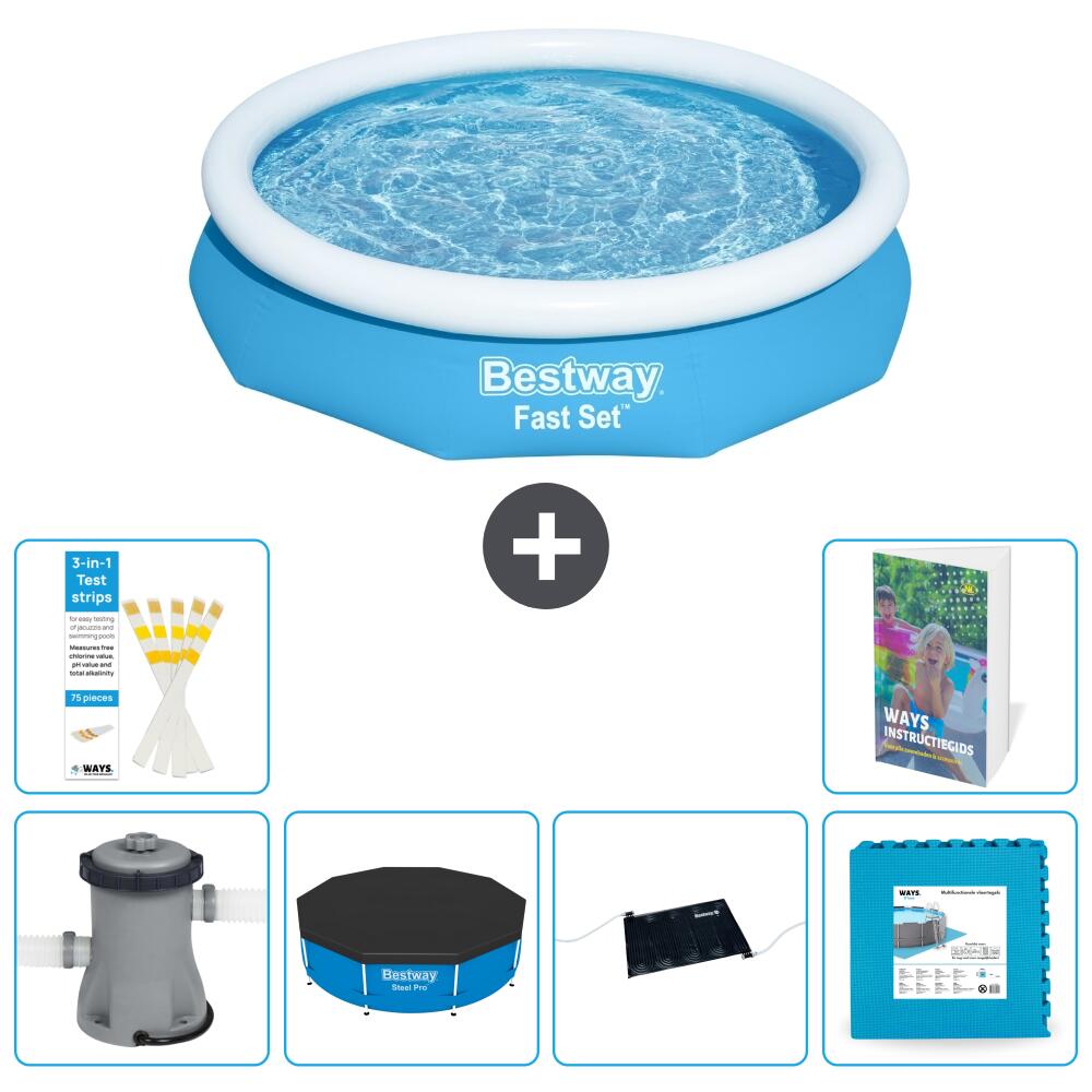 BESTWAY Basen Fast Set Okrągły - 305x66 cm - 7-częściowy S273