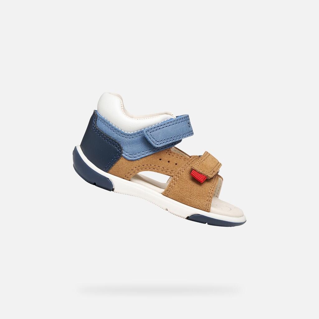 Sandały GEOX B SANDAL ZAPITO BOY Brązowy