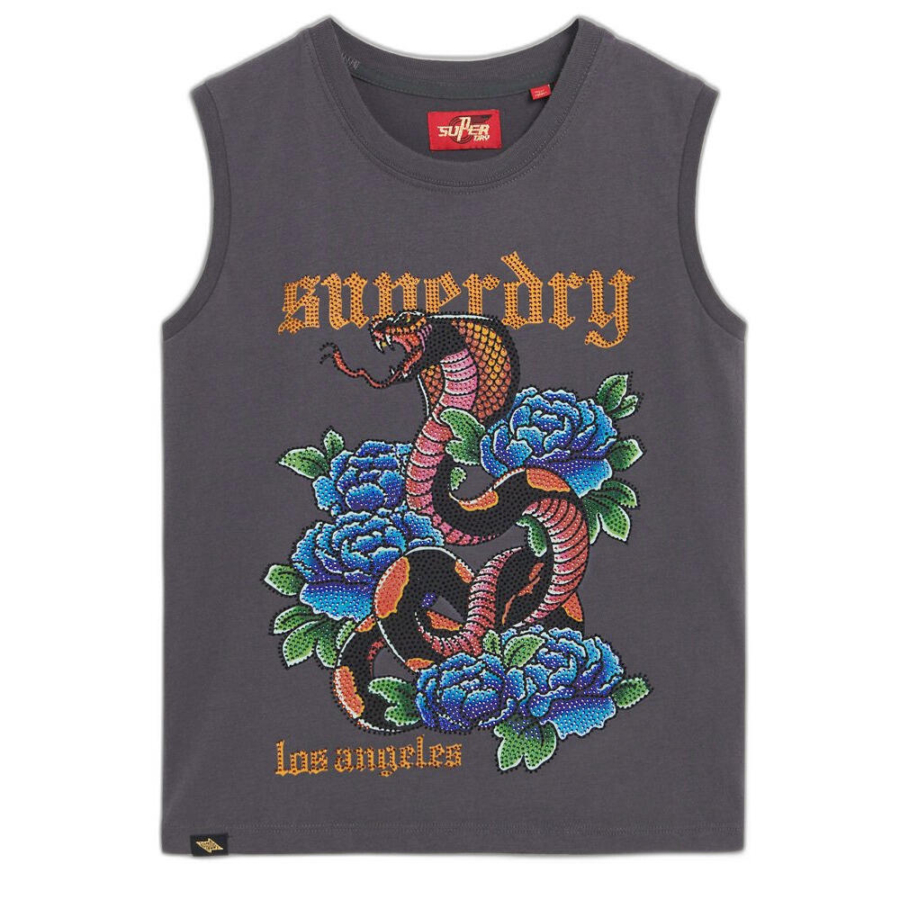 Damski podkoszulek z dżetów z efektem tatuażu Superdry