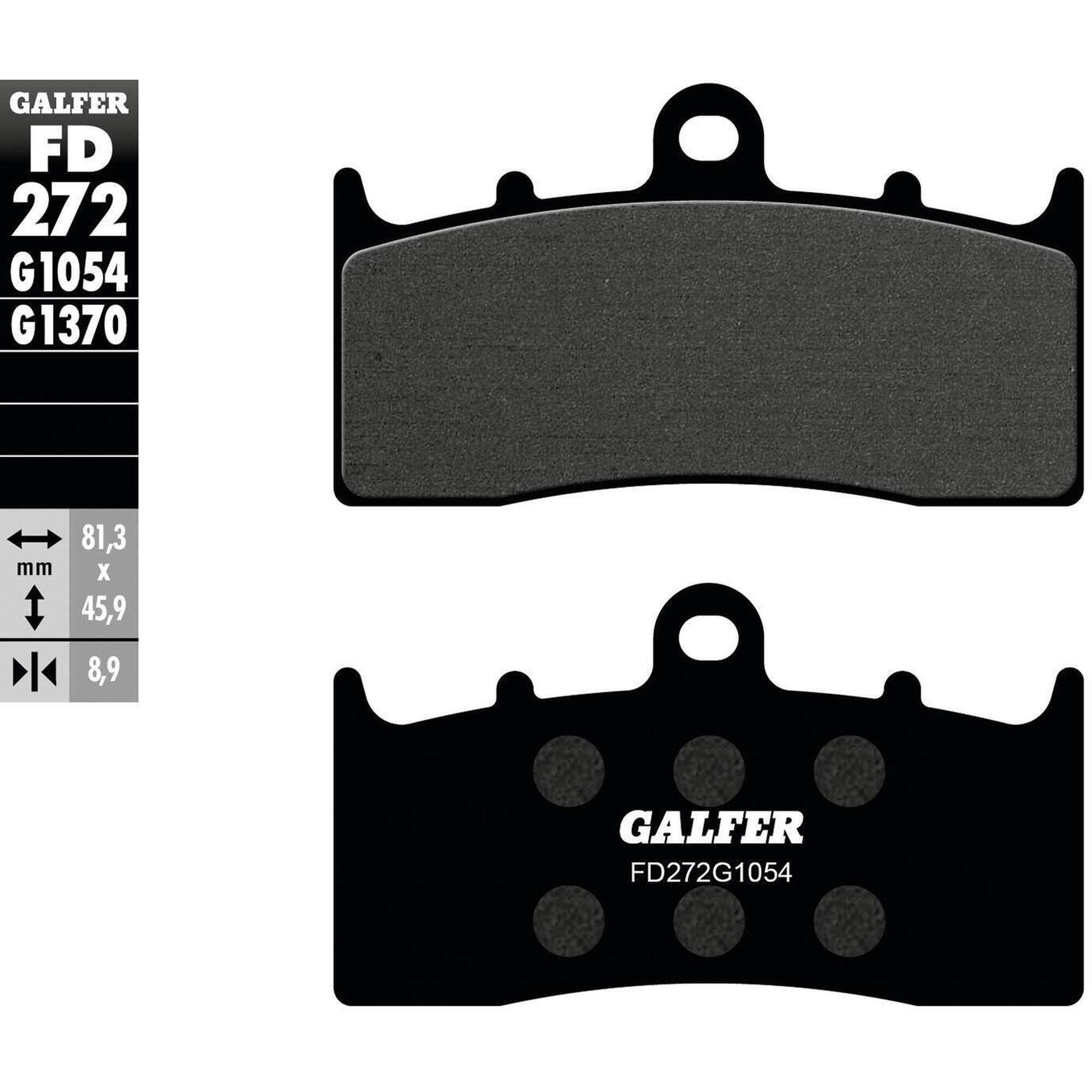 Klocki hamulcowe GALFER FD272 (G1054) ECE R90 81 3 x 45 9 mm