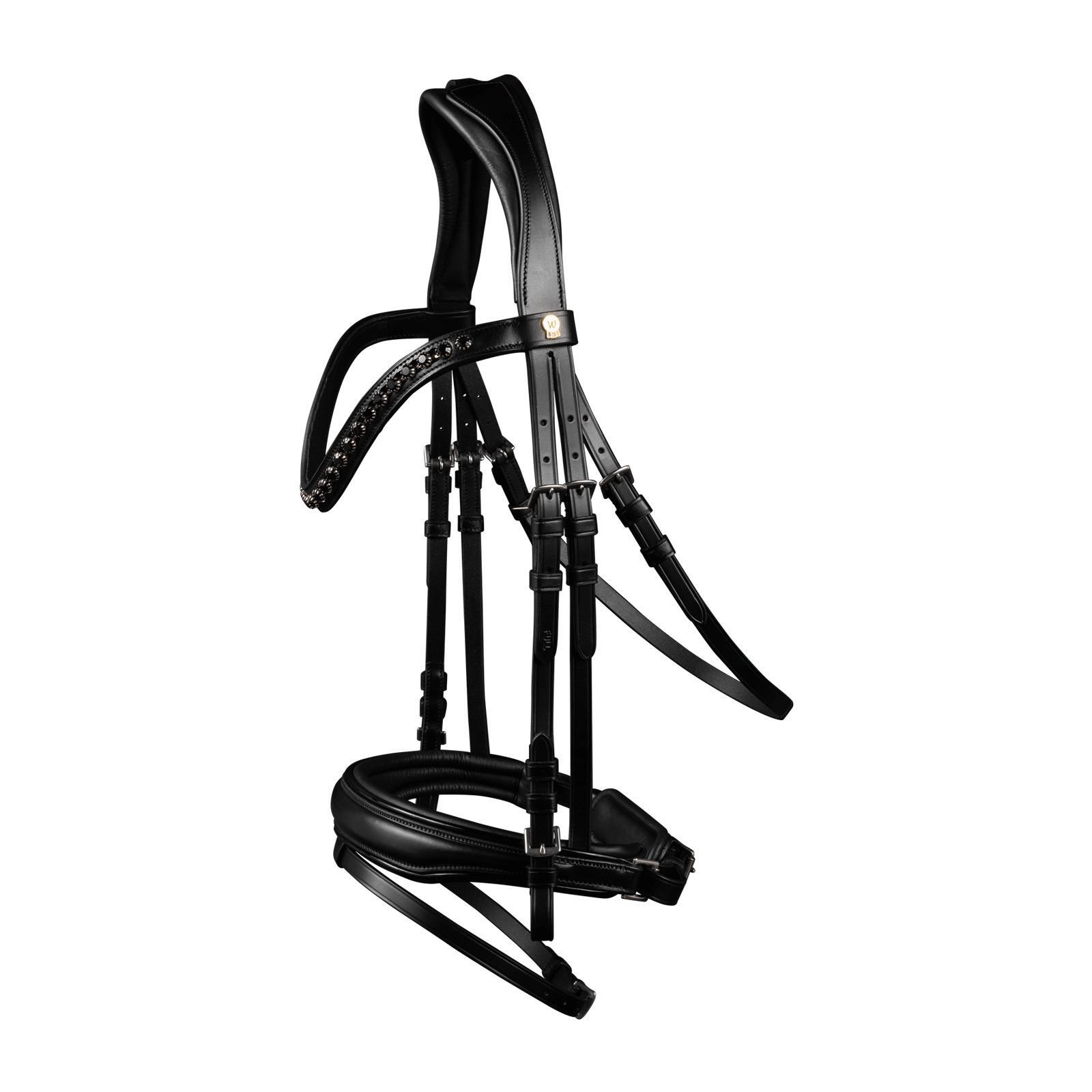 Uzda do jazdy konnej Waldhausen S-Line Blackshine