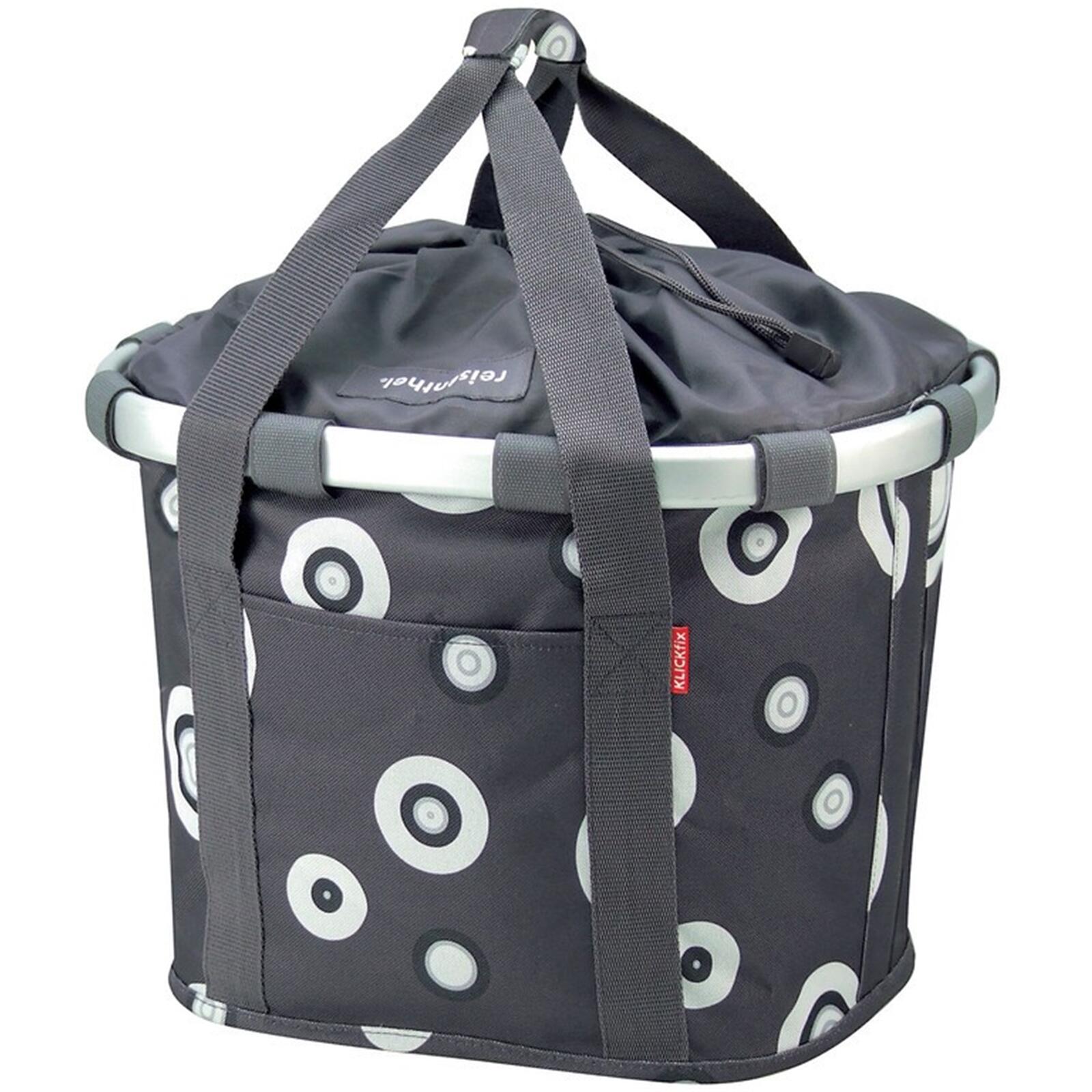 Przedni koszyk rowerowy „Bike Basket” bubbles-anthracite