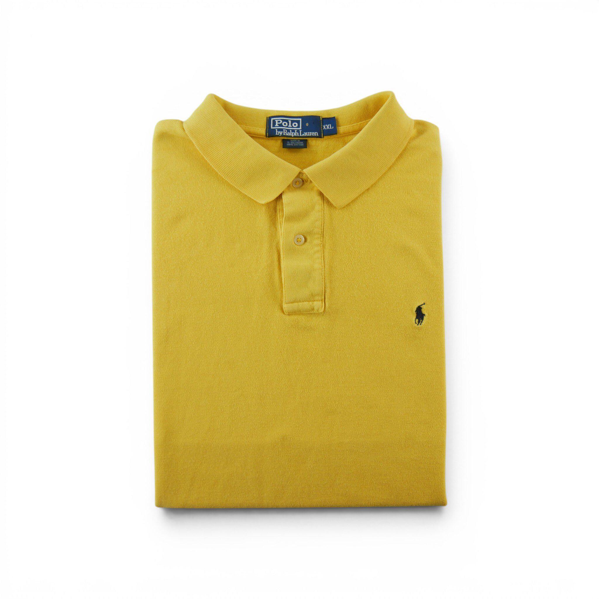 Second life - Polo Ralph Lauren męskie z krótkim rękawem żółte - Stan dobry
