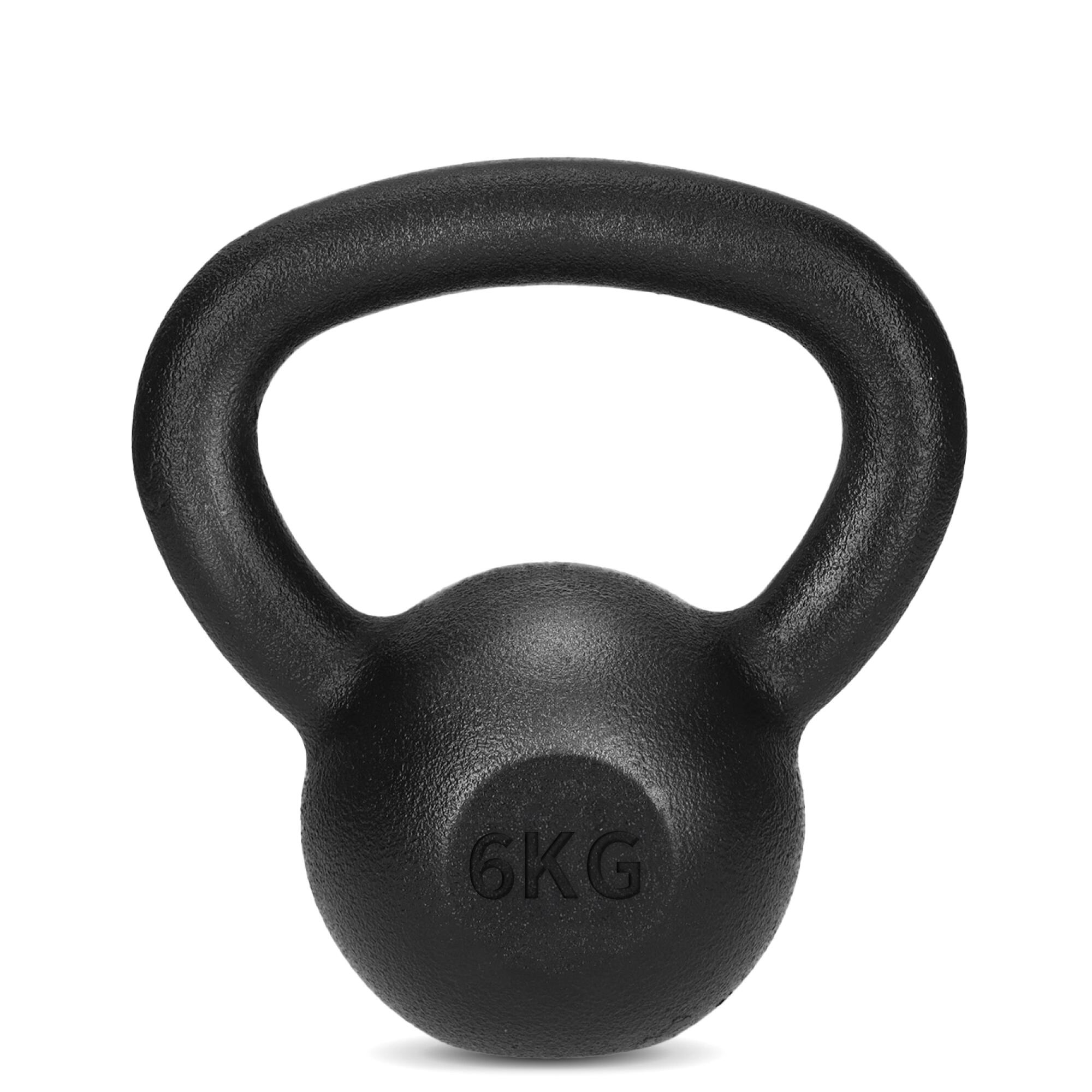 Żeliwny kettlebell do ćwiczeń siłowych 4FIZJO
