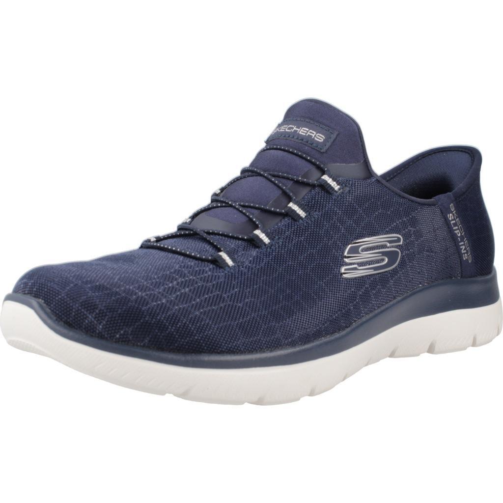 Buty SKECHERS SUMMITS-CLASSY NIGHT SLIP-INS Niebieski