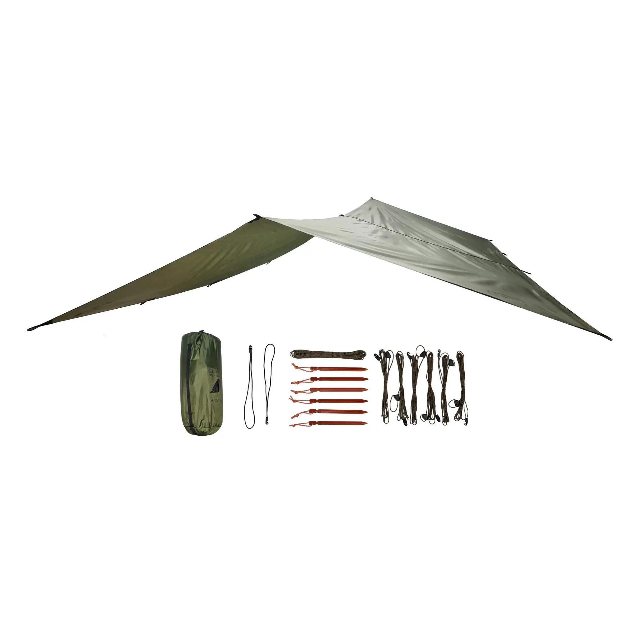 outdoorowy Easy Tarp 4x3 - zielony Bushmen