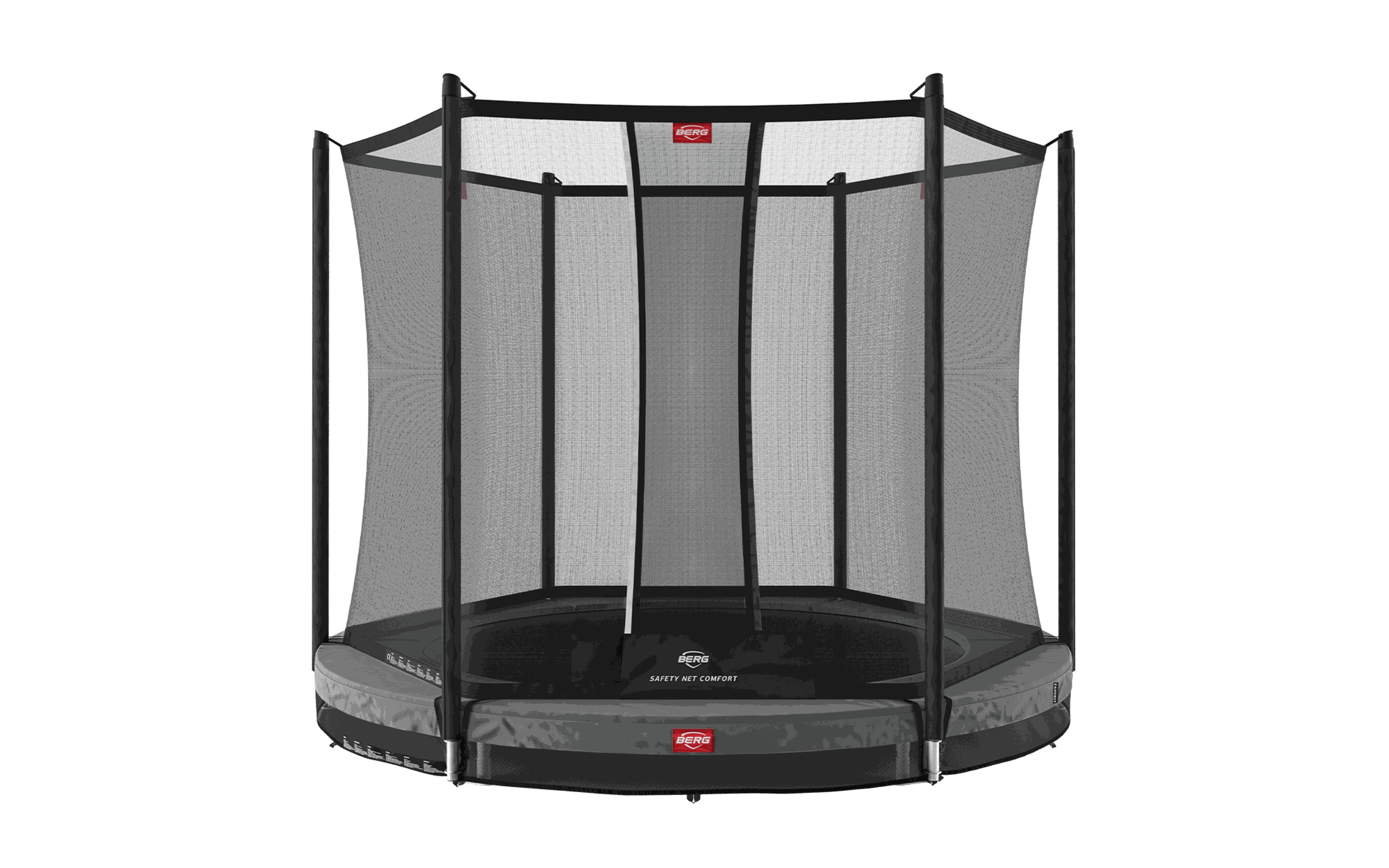 Trampolina Favorit InGround 200 + Siatka Bezp. Comfort Szary