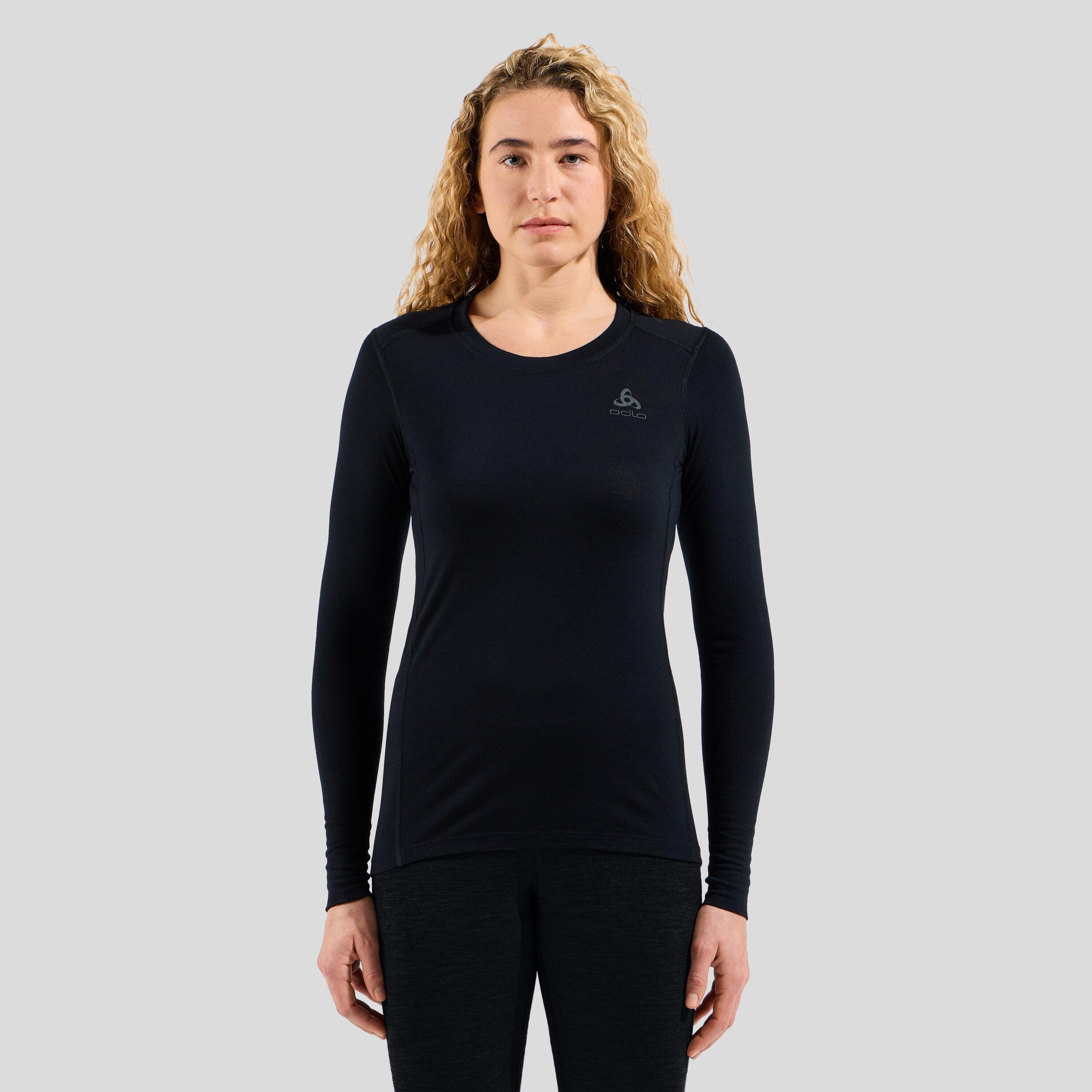 T-shirt thermique Odlo Merino 200 col zippé manches longues clair