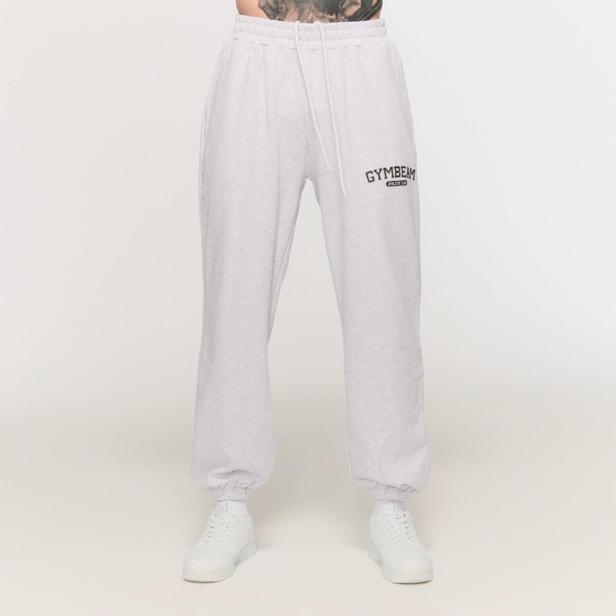 Spodnie męskie fitness oversize ze sznurkiem Varsity szare