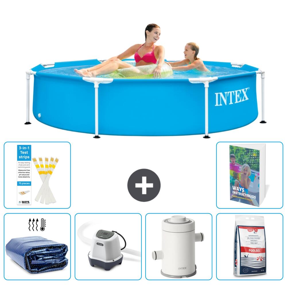 INTEX Basen ze stelażem Okrągły - 244x51 cm - 7-częściowy S155