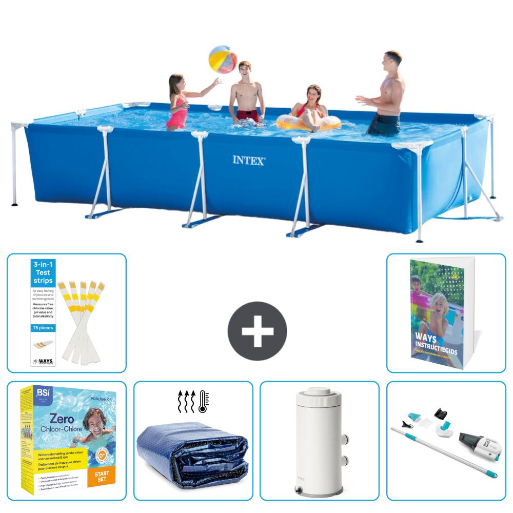 INTEX Basen ze stelażem Prostokątny - 450x220x84 cm - 7-częściowy S22
