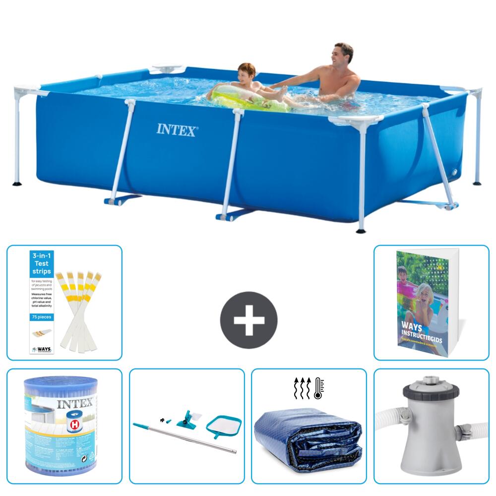 INTEX Basen ze stelażem Prostokątny - 260x160x65 cm - 7-częściowy S20