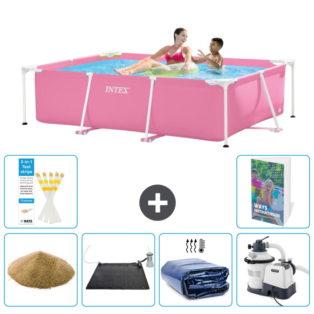 INTEX Basen ze stelażem Prostokątny - 220x150x60 cm - 7-częściowy S69