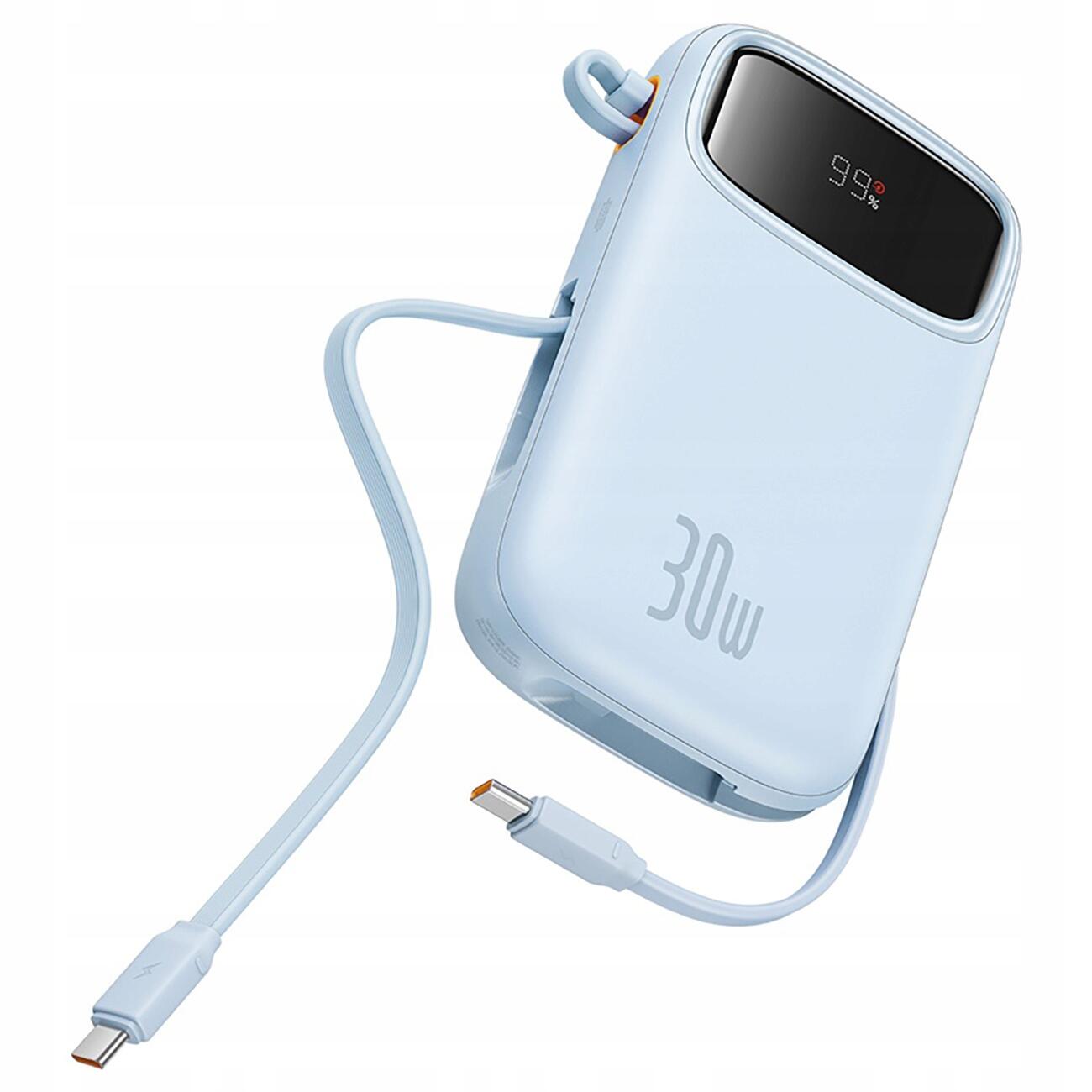Baseus powerbank 30w 10000mah z kablami usb-c