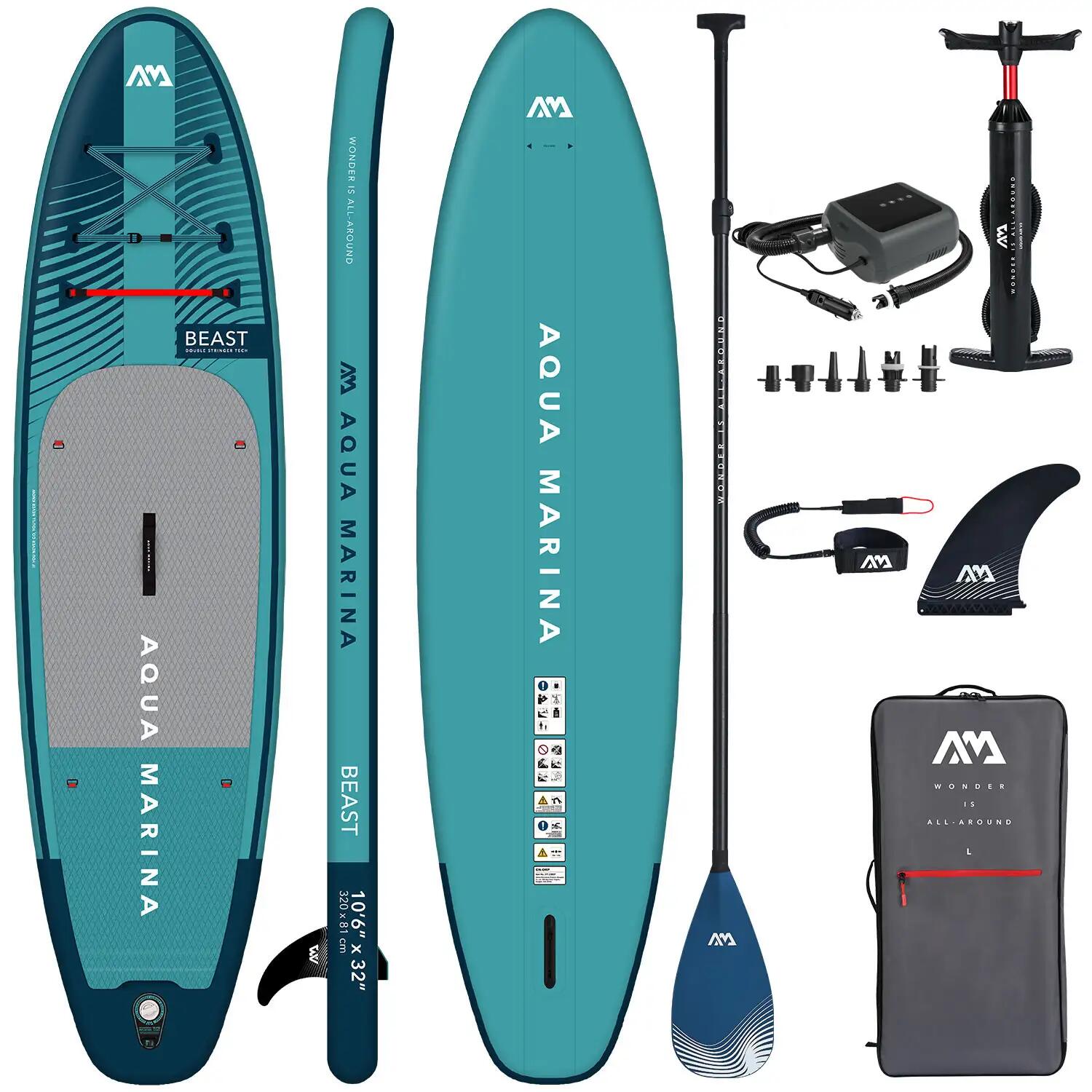 Deska Pompowana SUP Aqua Marina Beast 10'6 + Pompka Elektryczna PBG 6