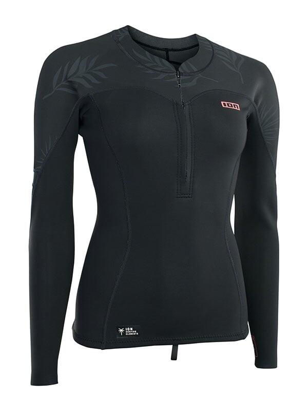 Longsleeve do pływania damski ION Neo Zip Top 1.5 black