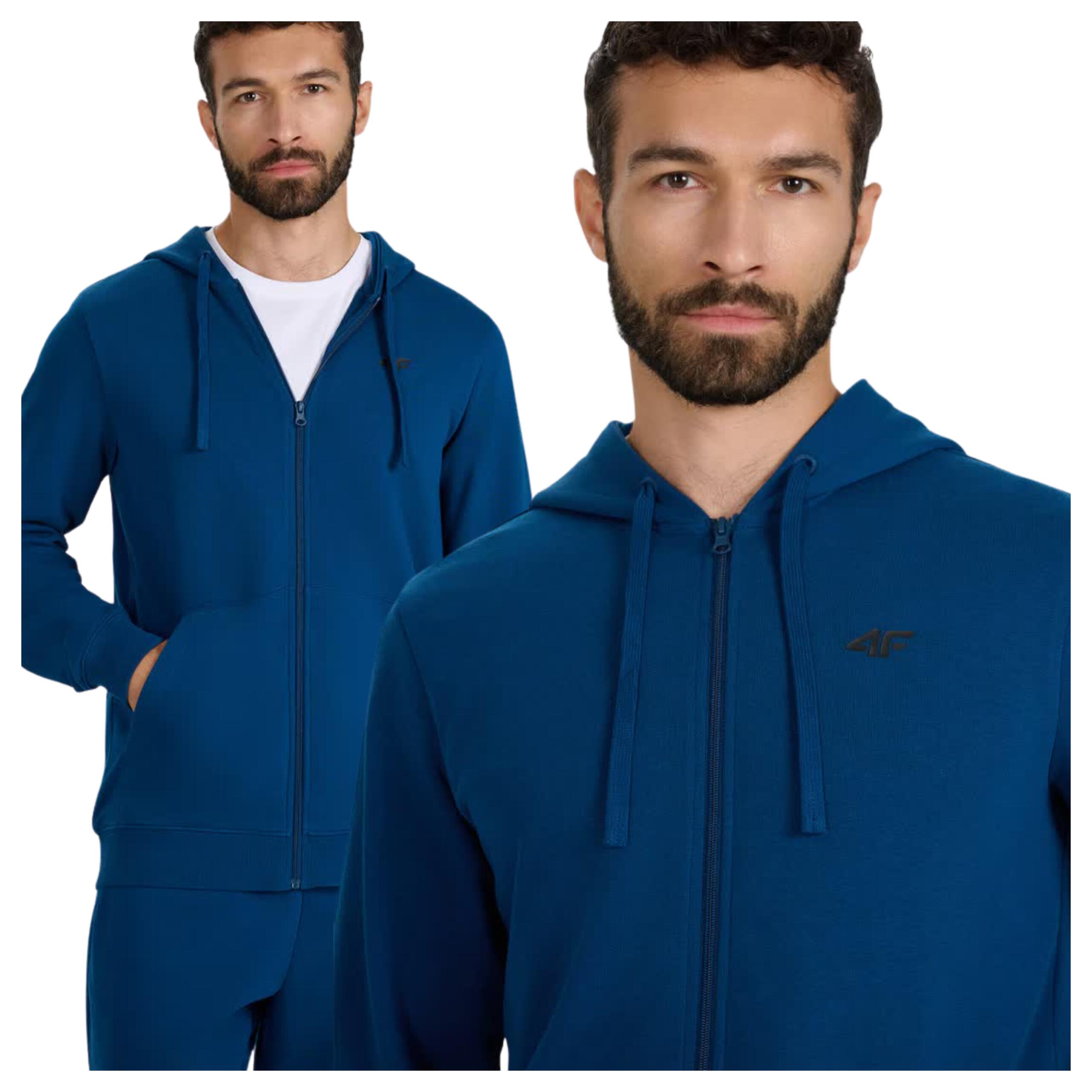 Bluza męska z kapturem rozpinana 4F 4FWMM00TSWSM1768