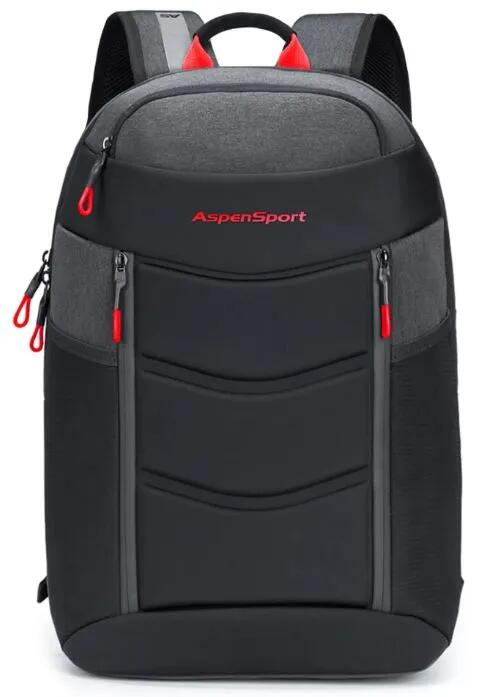 Plecak Aspensport Osika 22 L ciemnoszaro-czerwony.