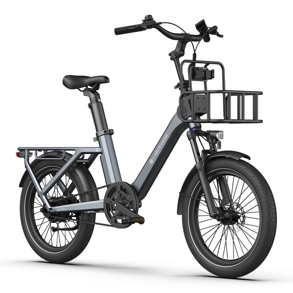 Rower elektryczny AirOne Ultra  20''×2 4''  napęd pasowy  silnik Bafang