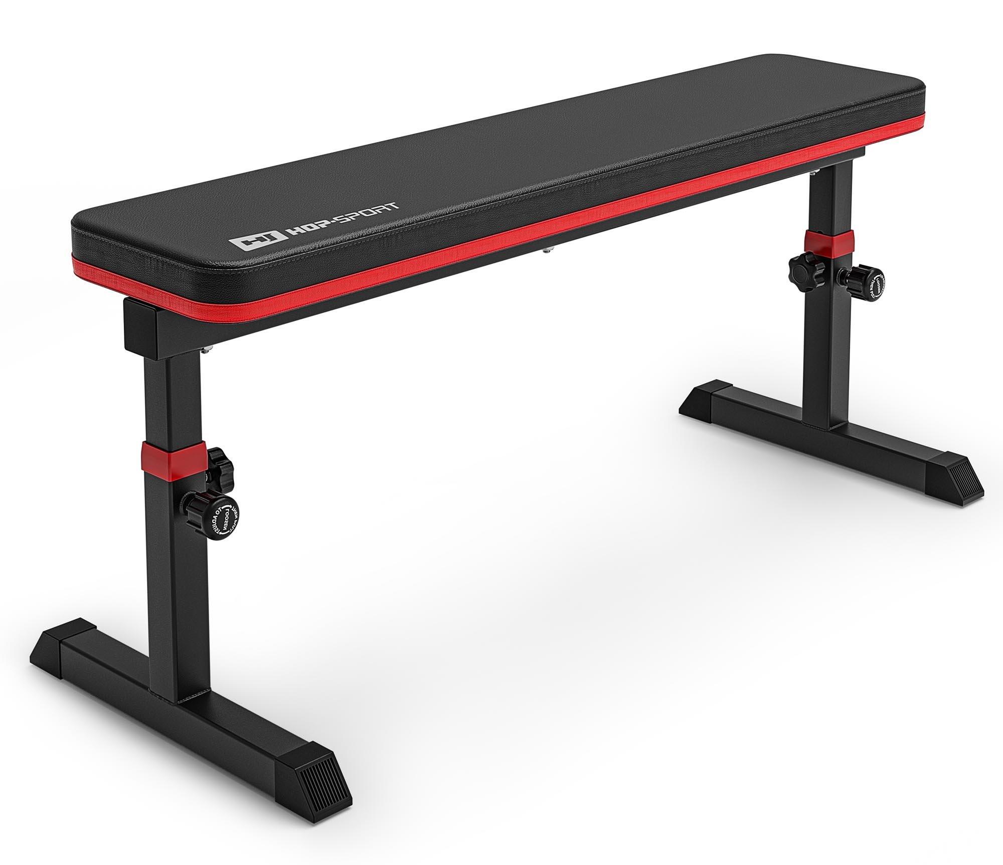 Ławka do ćwiczeń Hop-Sport HS-1025 płaska regulowana