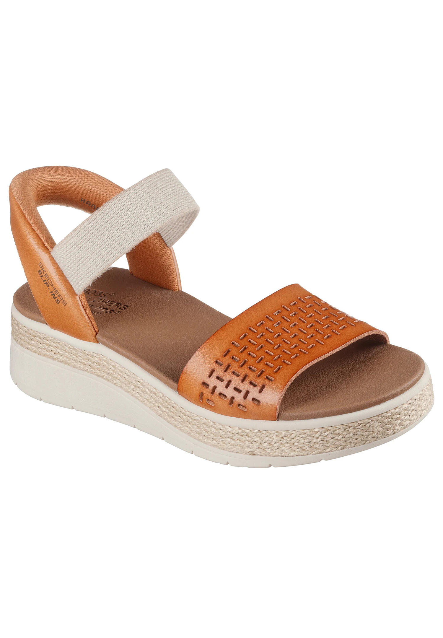 Sandały SKECHERS BOBS SUN RAY STEP ASIDE Brązowy