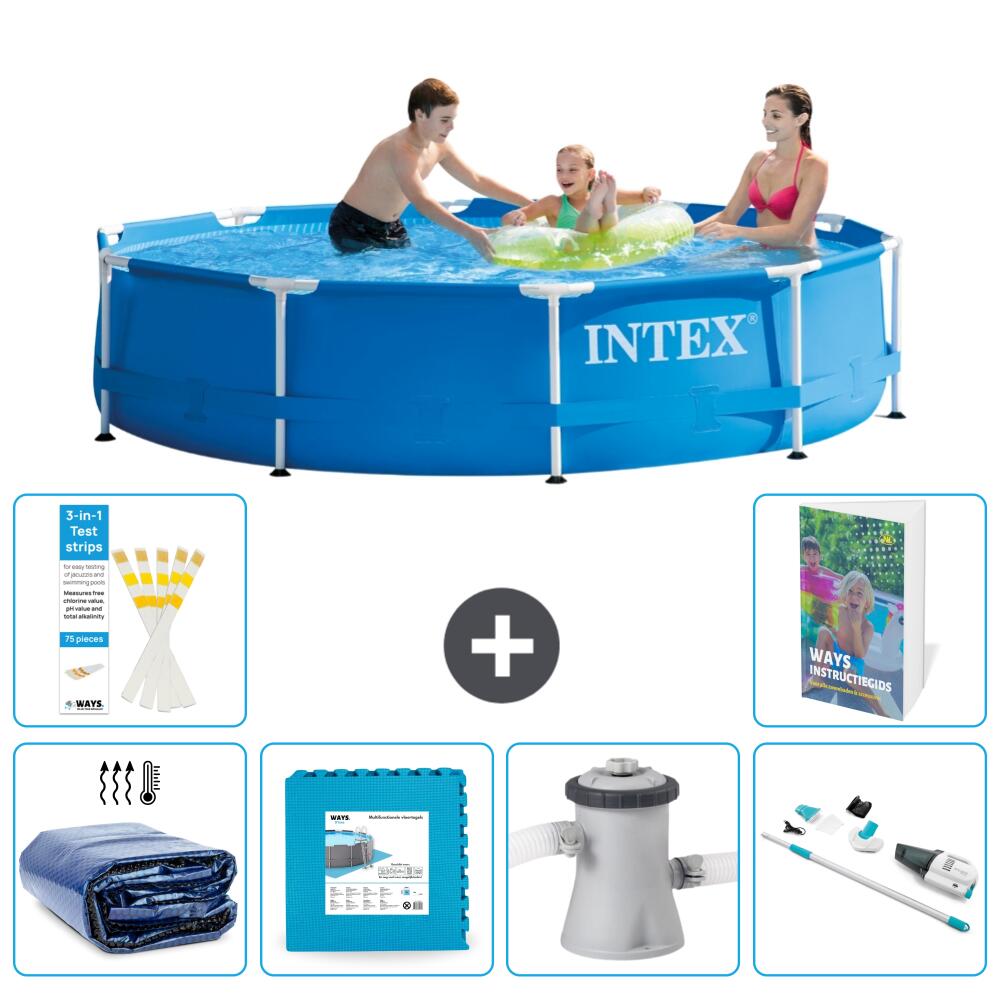 INTEX Basen ze stelażem Okrągły - 305x76 cm - 7-częściowy S145