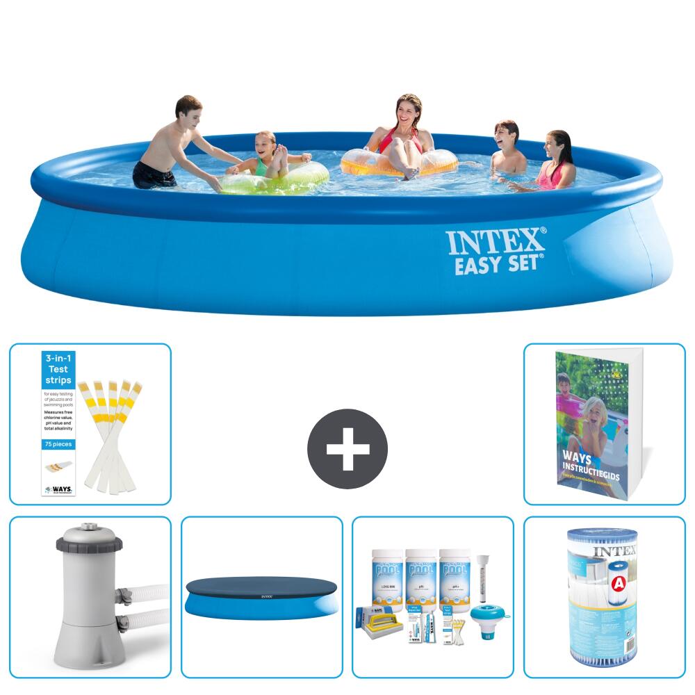 INTEX Basen Easy Set Okrągły - 457x84 cm - 7-częściowy S208