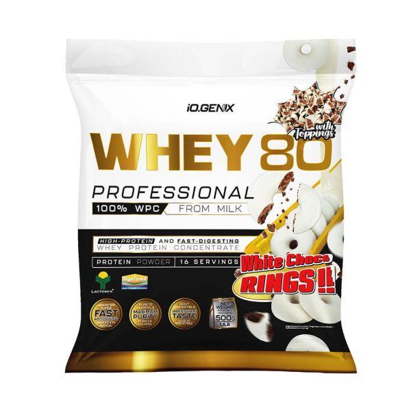 Whey 80 Professional - 500g Biała czekolada z krążkami czekoladowymi IO.Genix