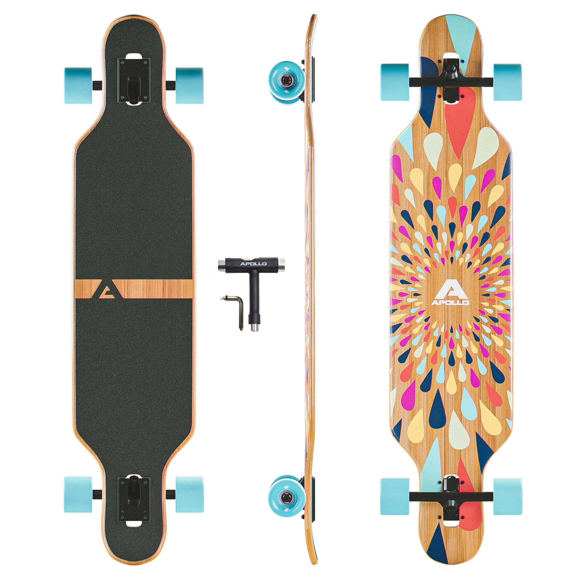 Longboard Twin Tip DT Fiberglas wyjątkowo lekki i stabilny