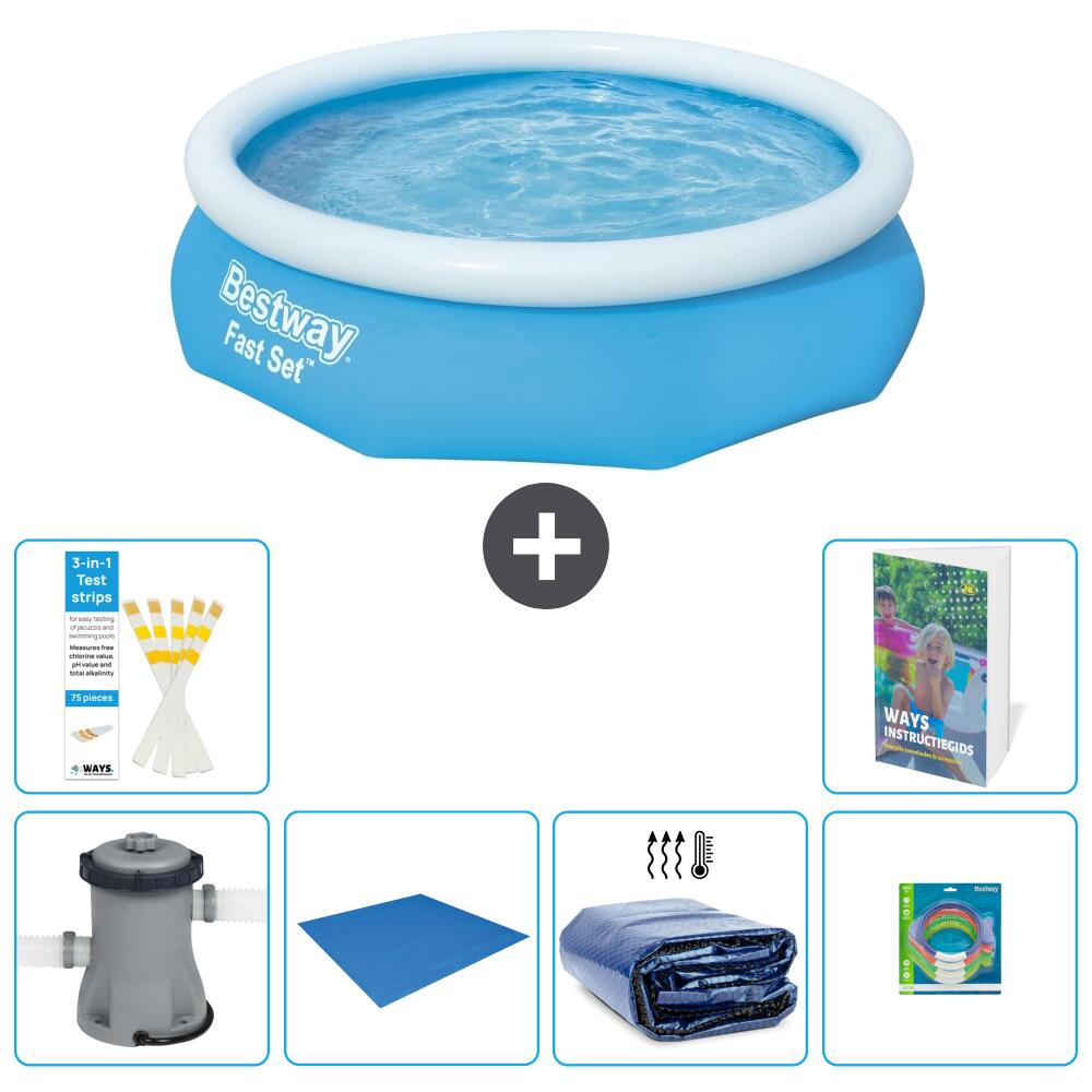 BESTWAY Basen Fast Set Okrągły - 305x76 cm - 7-częściowy S220