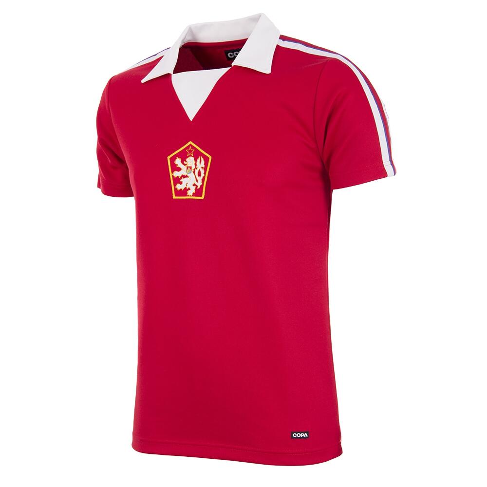 Koszulka piłkarska retro dla dorosłych Czechosłowacja 1976 - Czerwony