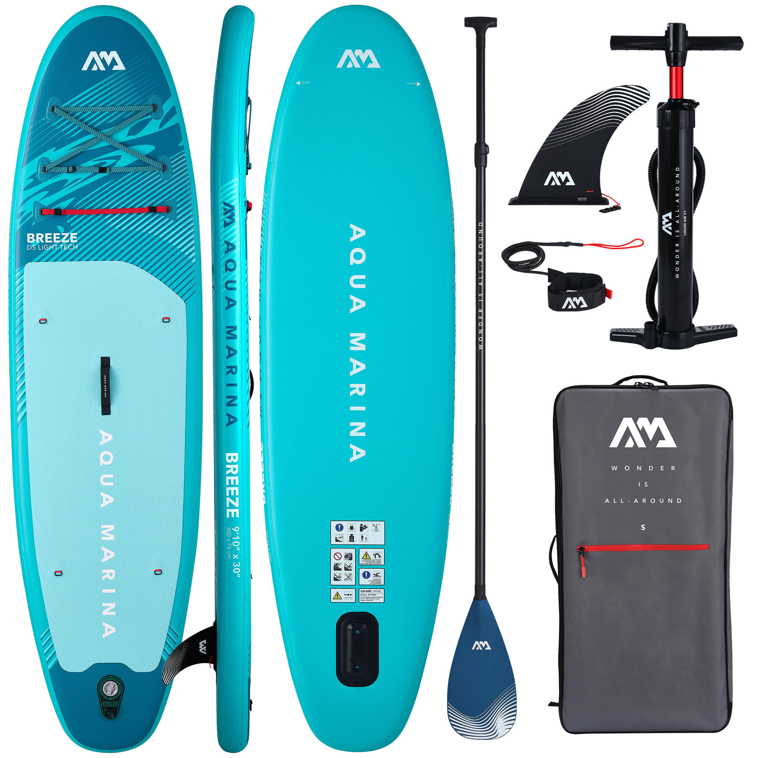 Deska SUP Pompowana Aqua Marina Breeze 9'10 300 cm 2026 + WIOSŁO CARBON