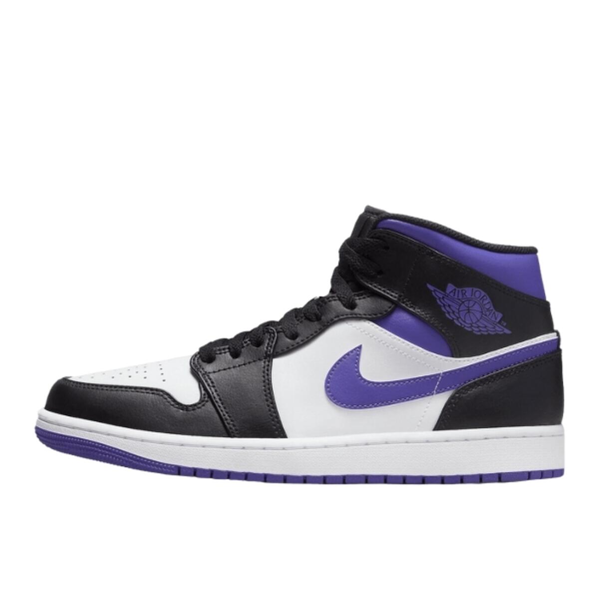 Air Jordan 1 Mid White Black Purple