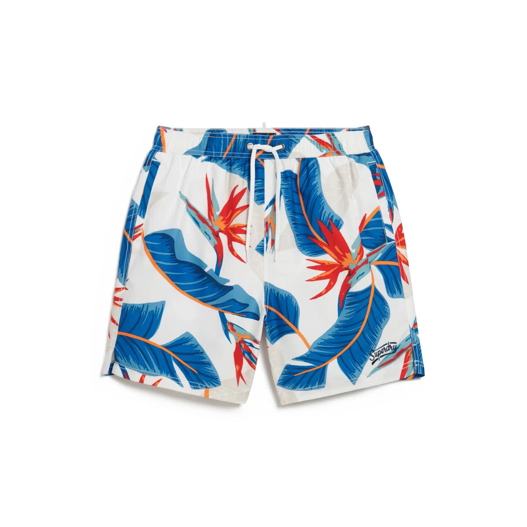 Spodenki kąpielowe z hawajskim nadrukiem Superdry
